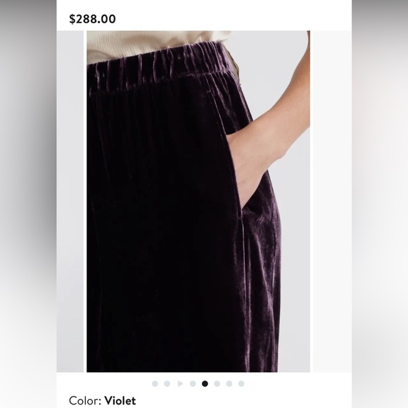EILEEN FISHER Velvet Ankle Wide Leg Pants -Violet - Size Medium NWOT - Picture 15 of 15